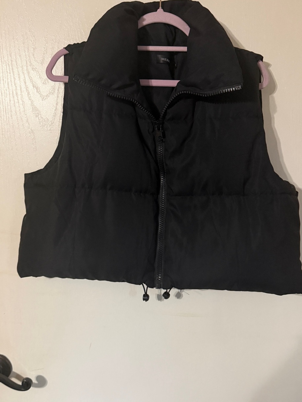 Women's Black Puffer Vest with High Collar - ME Makeover Essentials Brand